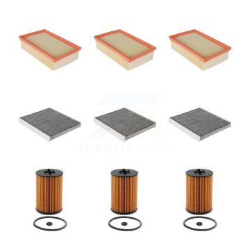 3x Air + 3x Cabin + 3x Engine Cartridge Oil Filter (9 Total) Kit For Volkswagen Golf Audi KFM-101746