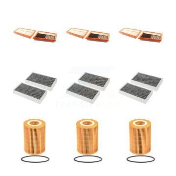 3x Air + 3x Cabin + 3x Engine Cartridge Oil Filter (9 Total) Kit For Mercedes-Benz ML350 KFM-101754