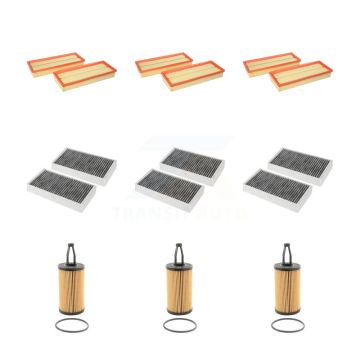 3x Air + 3x Cabin + 3x Engine Cartridge Oil Filter (9 Total) Kit For Mercedes-Benz R350 KFM-101757