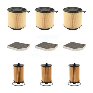 3x Air + 3x Cabin + 3x Engine Cartridge Oil Filter (9 Total) Kit For Audi S5 KFM-101758