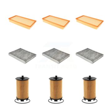 3x Air + 3x Cabin + 3x Engine Cartridge Oil Filter (9 Total) Kit For Audi Q7 Volkswagen KFM-101760