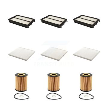 3x Air + 3x Cabin + 3x Engine Cartridge Oil Filter (9 Total) Kit For 2019-2021 Kia Sedona KFM-101762