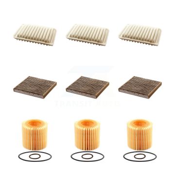3x Air + 3x Cabin + 3x Engine Cartridge Oil Filter (9 Total) Kit For Toyota Corolla Vibe KFM-101771