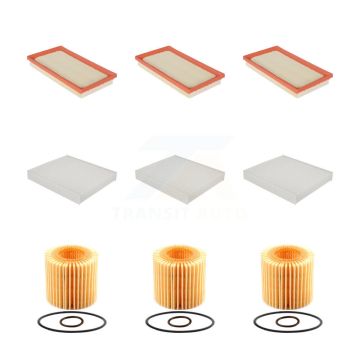 3x Air + 3x Cabin + 3x Engine Cartridge Oil Filter (9 Total) Kit For Toyota C-HR KFM-101776