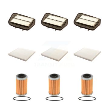 3x Air + 3x Cabin + 3x Engine Cartridge Oil Filter (9 Total) Kit For Cadillac CTS KFM-101784