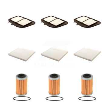 3x Air + 3x Cabin + 3x Engine Cartridge Oil Filter (9 Total) Kit For Cadillac STS SRX KFM-101785