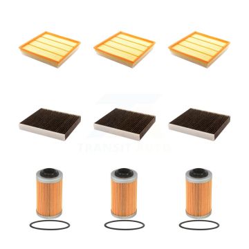 3x Air + 3x Cabin + 3x Engine Cartridge Oil Filter (9 Total) Kit For Cadillac SRX 2.8L KFM-101788