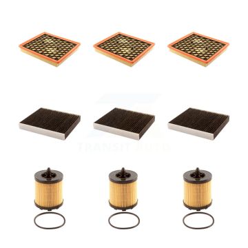 3x Air + 3x Cabin + 3x Engine Cartridge Oil Filter (9 Total) Kit For Buick LaCrosse Regal KFM-101790