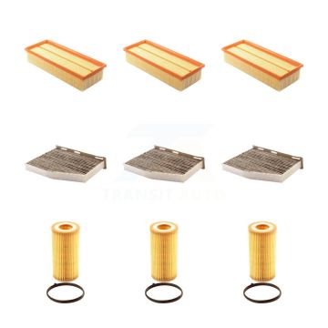 3x Air + 3x Cabin + 3x Engine Cartridge Oil Filter (9 Total) Kit For Volkswagen Eos Audi KFM-101791