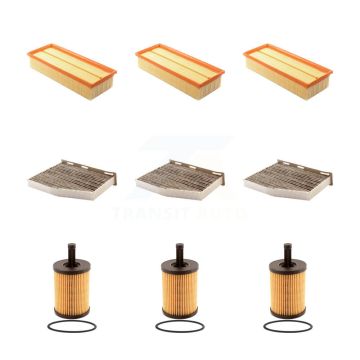 3x Air + 3x Cabin + 3x Engine Cartridge Oil Filter (9 Total) Kit For Volkswagen Jetta CC KFM-101792
