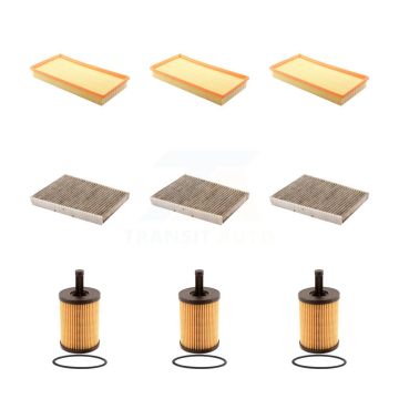 3x Air + 3x Cabin + 3x Engine Cartridge Oil Filter (9 Total) Kit For Volkswagen Jetta TT KFM-101800