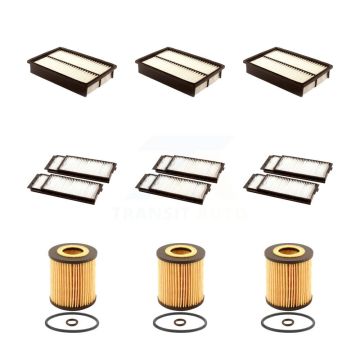 3x Air + 3x Cabin + 3x Engine Cartridge Oil Filter (9 Total) Kit For Mazda 3 5 KFM-101817