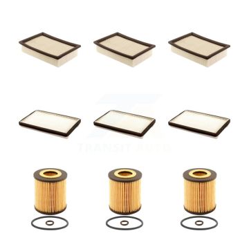3x Air + 3x Cabin + 3x Engine Cartridge Oil Filter (9 Total) Kit For Ford Escape Mazda KFM-101818