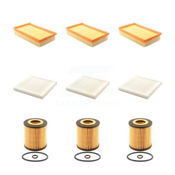 3x Air + 3x Cabin + 3x Engine Cartridge Oil Filter (9 Total) Kit For Mazda 6 2.5L KFM-101823