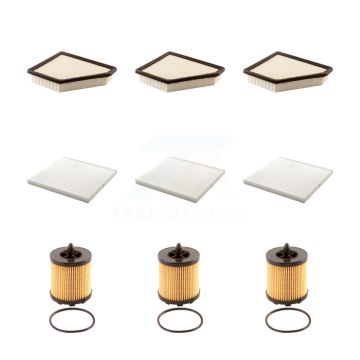 3x Air + 3x Cabin + 3x Engine Cartridge Oil Filter (9 Total) Kit For Chevrolet Equinox KFM-101825