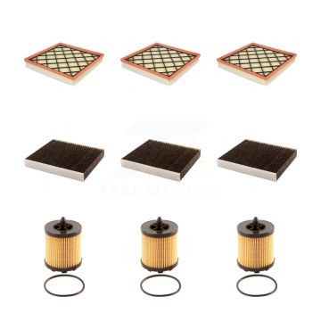 3x Air + 3x Cabin + 3x Engine Cartridge Oil Filter (9 Total) Kit For Buick Verano Orlando KFM-101826