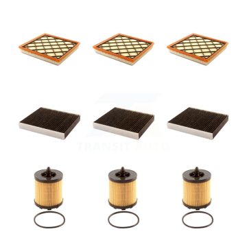 3x Air + 3x Cabin + 3x Engine Cartridge Oil Filter (9 Total) Kit For Buick Verano 2.0L KFM-101827