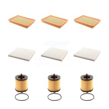 3x Air + 3x Cabin + 3x Engine Cartridge Oil Filter (9 Total) Kit For Saturn Ion KFM-101829