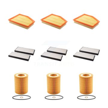 3x Air + 3x Cabin + 3x Engine Cartridge Oil Filter (9 Total) Kit For BMW 530i 525i 530xi KFM-101838