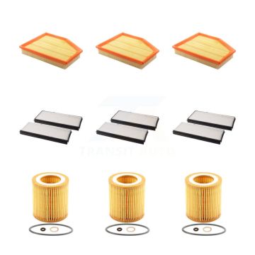 3x Air + 3x Cabin + 3x Engine Cartridge Oil Filter (9 Total) Kit For BMW 530xi 528i 525i KFM-101842