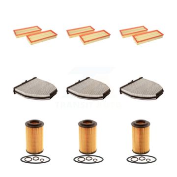 3x Air + 3x Cabin + 3x Engine Cartridge Oil Filter (9 Total) Kit For Mercedes-Benz GLK350 KFM-101846