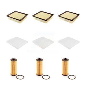 3x Air + 3x Cabin + 3x Engine Cartridge Oil Filter (9 Total) Kit For Jeep Grand Cherokee KFM-101852