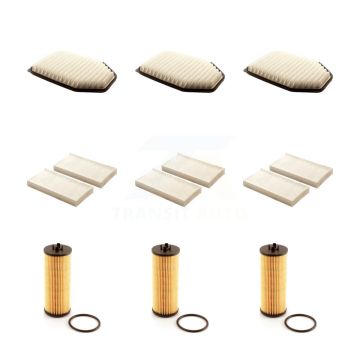 3x Air + 3x Cabin + 3x Engine Cartridge Oil Filter (9 Total) Kit For Jeep Wrangler KFM-101853