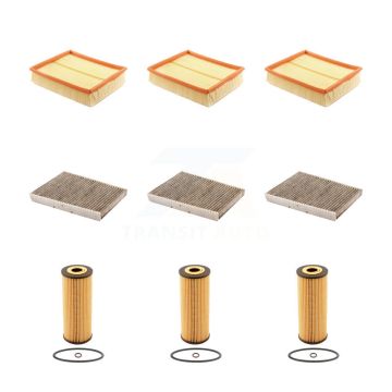 3x Air + 3x Cabin + 3x Engine Cartridge Oil Filter (9 Total) Kit For Volkswagen Passat KFM-101855