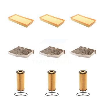 3x Air + 3x Cabin + 3x Engine Cartridge Oil Filter (9 Total) Kit For Volkswagen Golf 1.9L KFM-101856