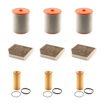 3x Air + 3x Cabin + 3x Engine Cartridge Oil Filter (9 Total) Kit For Audi A6 Quattro A7 KFM-101865
