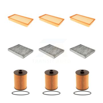 3x Air + 3x Cabin + 3x Engine Cartridge Oil Filter (9 Total) Kit For Volkswagen Touareg KFM-101867