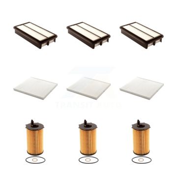 3x Air + 3x Cabin + 3x Engine Cartridge Oil Filter (9 Total) Kit For Kia Sedona KFM-101868