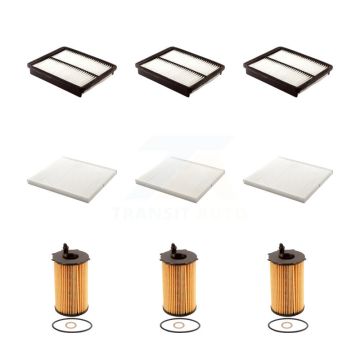 3x Air + 3x Cabin + 3x Engine Cartridge Oil Filter (9 Total) Kit For Hyundai Santa Fe KFM-101870
