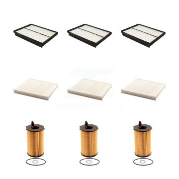 3x Air + 3x Cabin + 3x Engine Cartridge Oil Filter (9 Total) Kit For Kia Sorento 3.3L KFM-101873