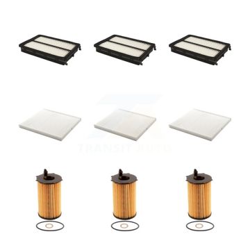 3x Air + 3x Cabin + 3x Engine Cartridge Oil Filter (9 Total) Kit For 2015-2018 Kia Sedona KFM-101875