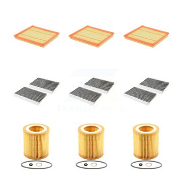 3x Air + 3x Cabin + 3x Engine Cartridge Oil Filter (9 Total) Kit For BMW 535i xDrive GT 5 KFM-101878