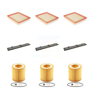 3x Air + 3x Cabin + 3x Engine Cartridge Oil Filter (9 Total) Kit For 2012 BMW 328i xDrive KFM-101881