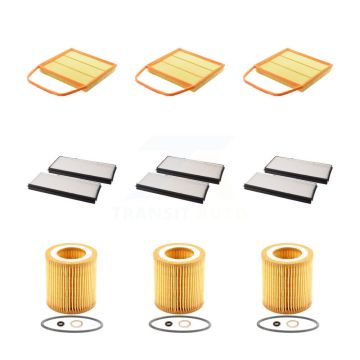 3x Air + 3x Cabin + 3x Engine Cartridge Oil Filter (9 Total) Kit For BMW 535i xDrive GT KFM-101886