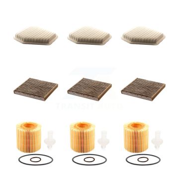 3x Air + 3x Cabin + 3x Engine Cartridge Oil Filter (9 Total) Kit For Toyota RAV4 Camry tC KFM-101888