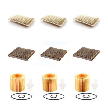 3x Air + 3x Cabin + 3x Engine Cartridge Oil Filter (9 Total) Kit For Toyota Camry Venza KFM-101891