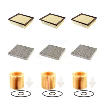 3x Air + 3x Cabin + 3x Engine Cartridge Oil Filter (9 Total) Kit For Lexus NX200t KFM-101895