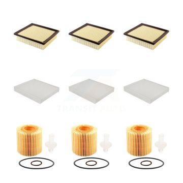 3x Air + 3x Cabin + 3x Engine Cartridge Oil Filter (9 Total) Kit For Lexus RX350 RX350L KFM-101898