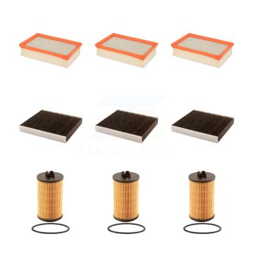 3x Air + 3x Cabin + 3x Engine Cartridge Oil Filter (9 Total) Kit For Buick Encore Trax KFM-101909