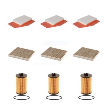 3x Air + 3x Cabin + 3x Engine Cartridge Oil Filter (9 Total) Kit For Chevrolet Malibu KFM-101910