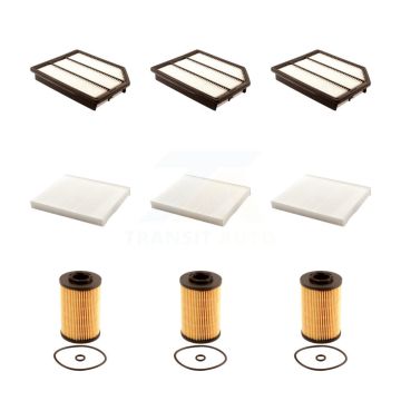 3x Air + 3x Cabin + 3x Engine Cartridge Oil Filter (9 Total) Kit For Hyundai Veracruz KFM-101914