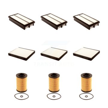 3x Air + 3x Cabin + 3x Engine Cartridge Oil Filter (9 Total) Kit For Kia Sedona KFM-101916