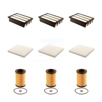3x Air + 3x Cabin + 3x Engine Cartridge Oil Filter (9 Total) Kit For Hyundai Santa Fe KFM-101920