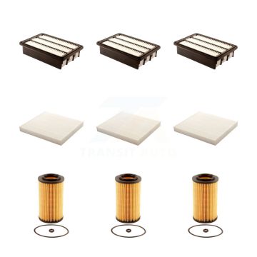 3x Air + 3x Cabin + 3x Engine Cartridge Oil Filter (9 Total) Kit For Hyundai Santa Fe KFM-101921