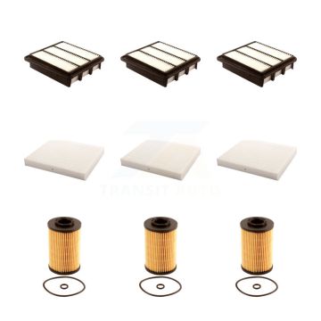 3x Air + 3x Cabin + 3x Engine Cartridge Oil Filter (9 Total) Kit For Hyundai Azera KFM-101922