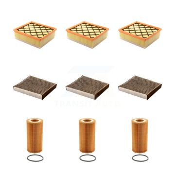 3x Air + 3x Cabin + 3x Engine Cartridge Oil Filter (9 Total) Kit For Volvo S40 C30 V50 KFM-101925